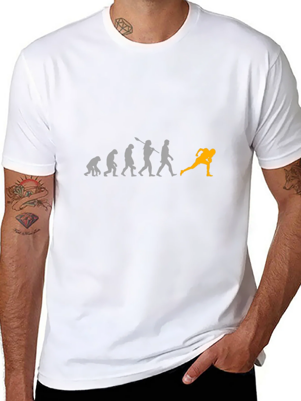 Evolution of Football Black T-Shirt product image 7