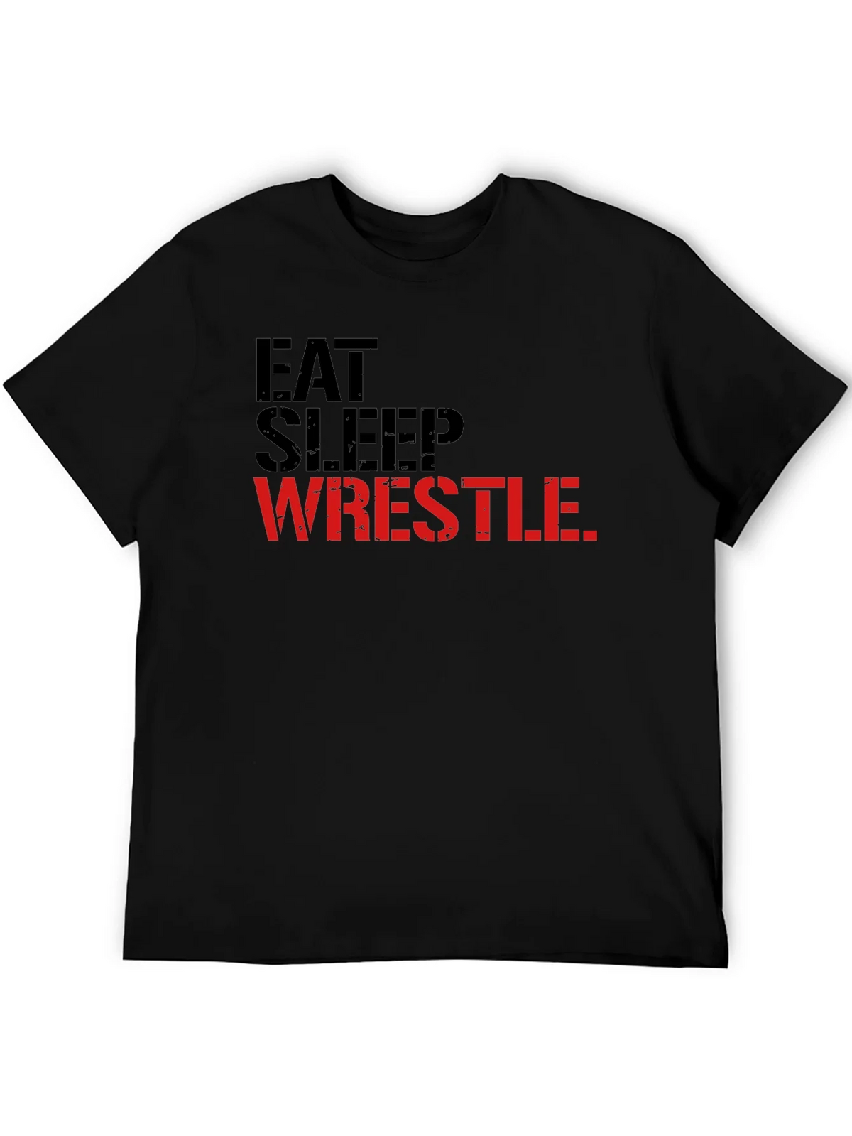 Eat Sleep Wrestle Black Graphic Tee product image 5