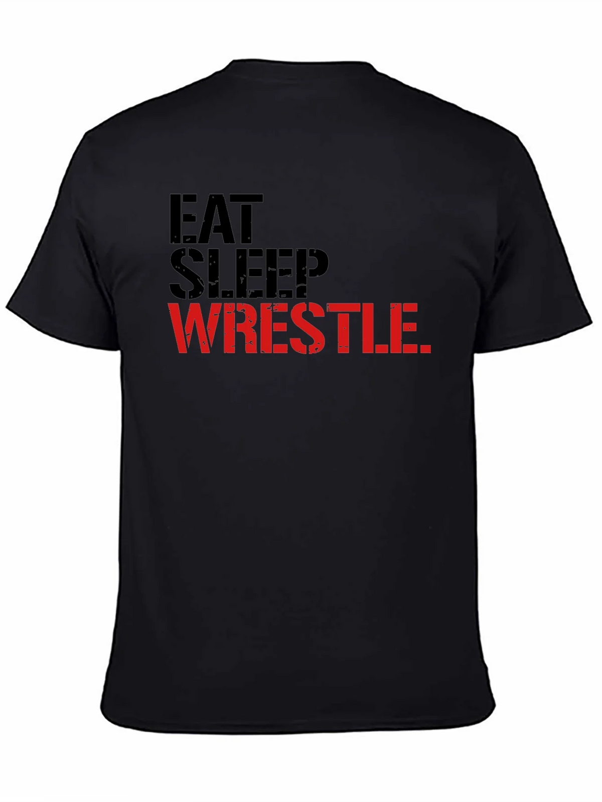 Eat Sleep Wrestle Black Graphic Tee product image 4