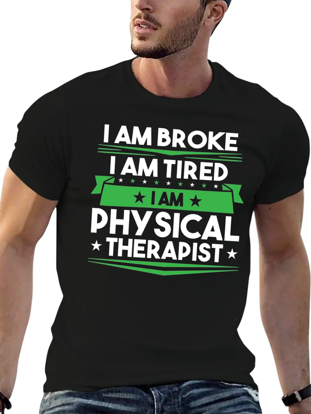 I am Broke Tired Physical Therapist T-Shirt product image 6