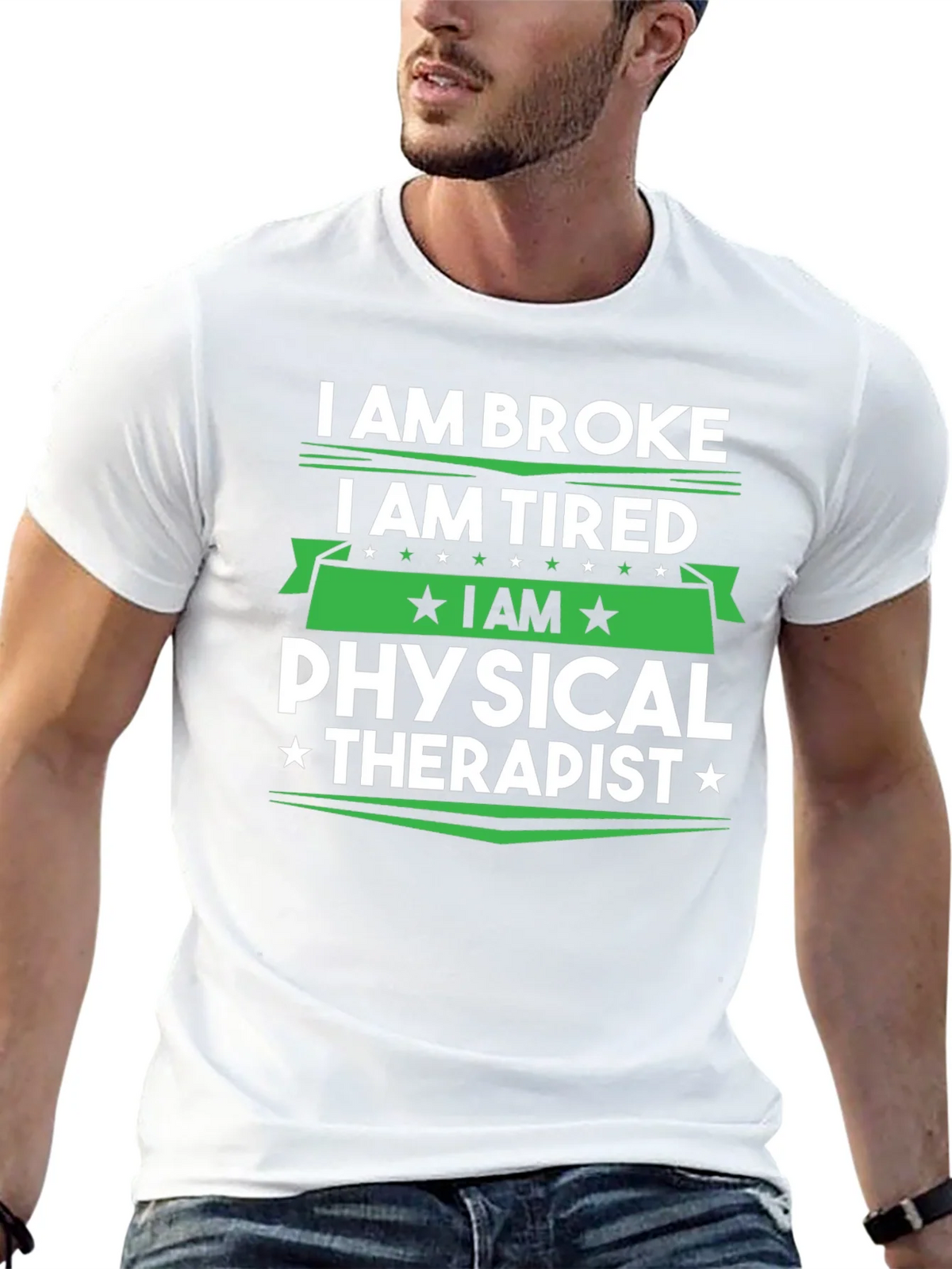 I am Broke Tired Physical Therapist T-Shirt product image 12