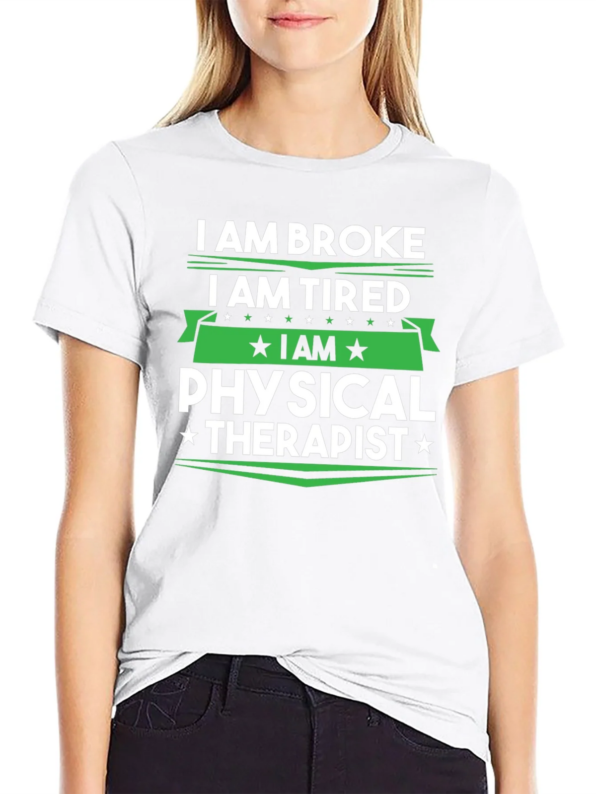 I am Broke Tired Physical Therapist T-Shirt product image 8