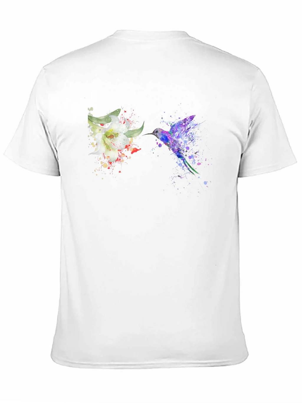 Hummingbird Flower Graphic Tee - Artsy Design product image 10
