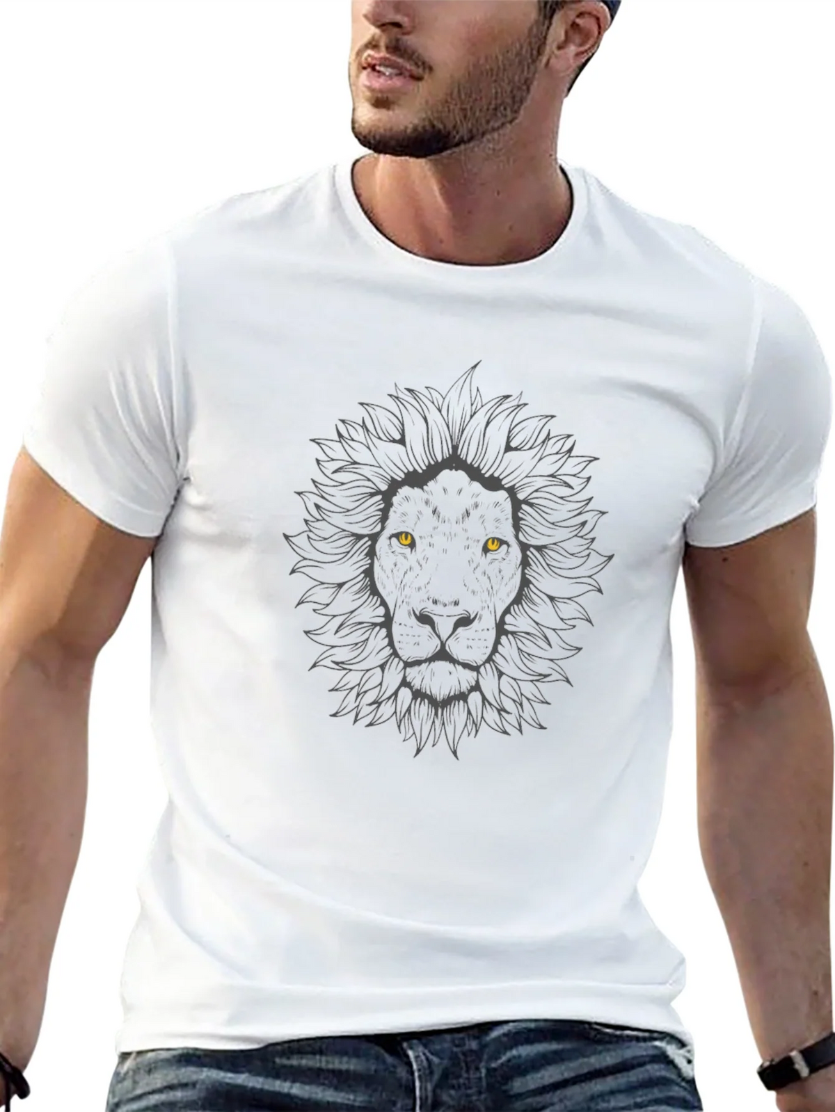 Black Lion Graphic Tee - Mens Casual Crew Neck T-Shirt product image 12