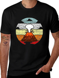 Volcano Sunset Graphic Tee - Retro Style product image 1