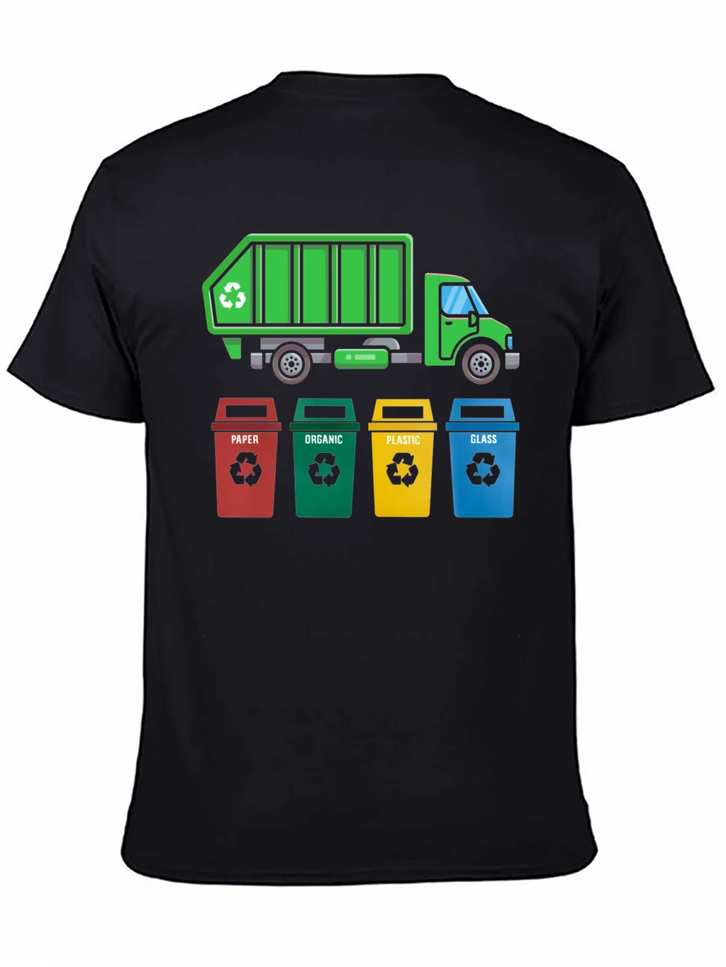 Recycle Truck & Bins T-Shirt - Eco-Friendly Design product image 4