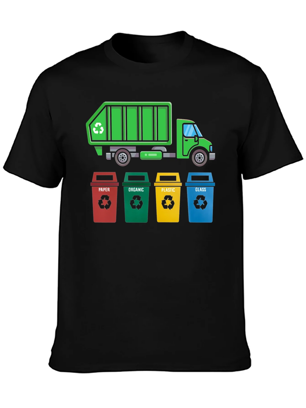 Recycle Truck & Bins T-Shirt - Eco-Friendly Design product image 3