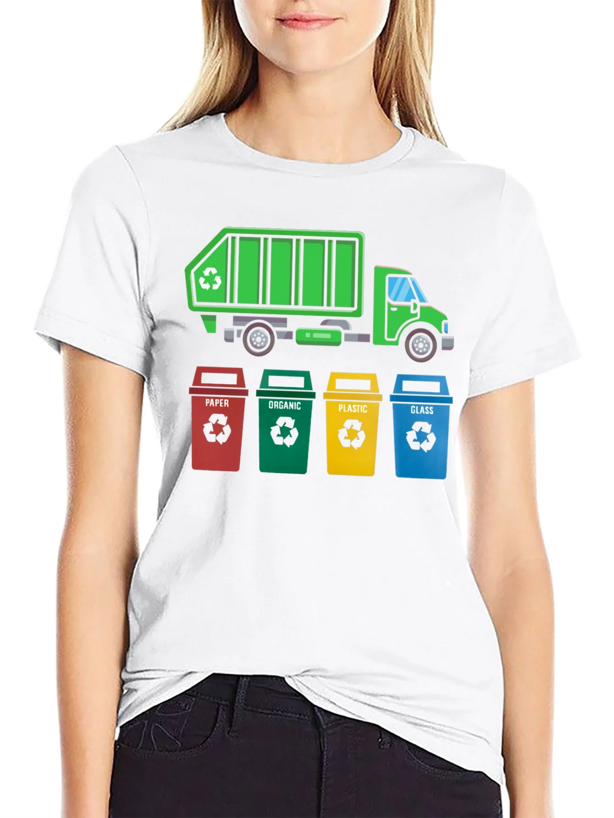 Recycle Truck & Bins T-Shirt - Eco-Friendly Design product image 8