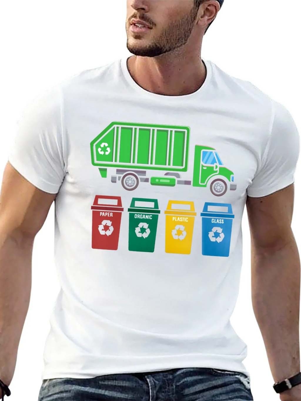 Recycle Truck & Bins T-Shirt - Eco-Friendly Design product image 12