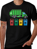 Recycle Truck & Bins T-Shirt - Eco-Friendly Design product image 1