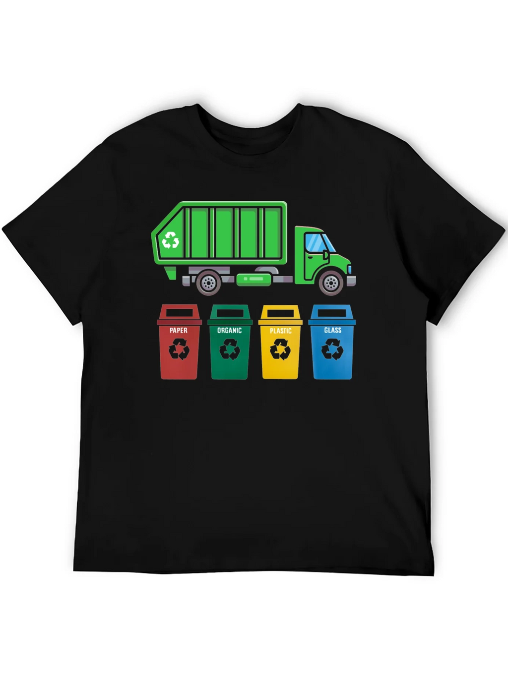 Recycle Truck & Bins T-Shirt - Eco-Friendly Design product image 5