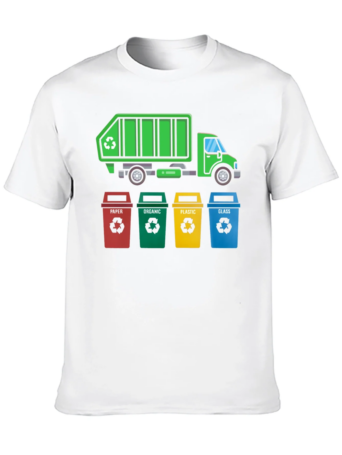Recycle Truck & Bins T-Shirt - Eco-Friendly Design product image 9