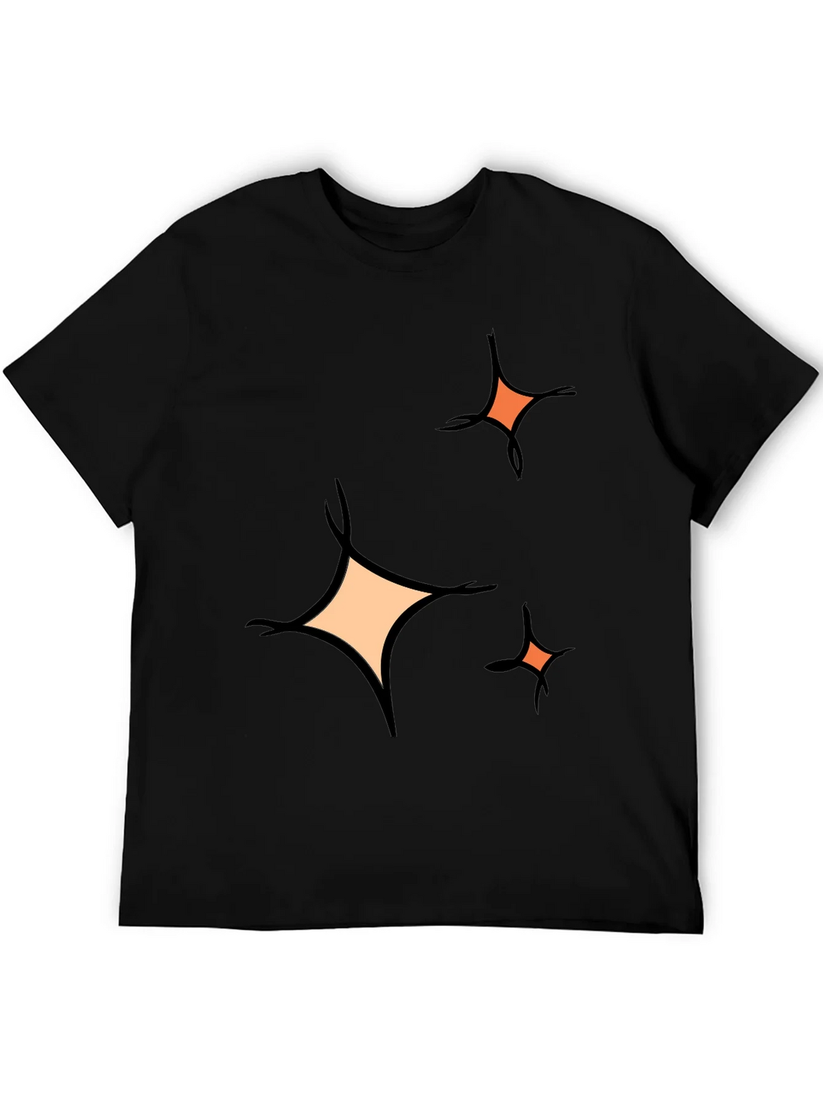 Sparkle Graphic Tee - Black Cotton Blend Casual product image 5