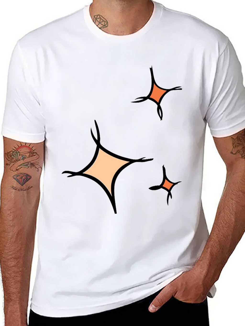 Sparkle Graphic Tee - Black Cotton Blend Casual product image 7