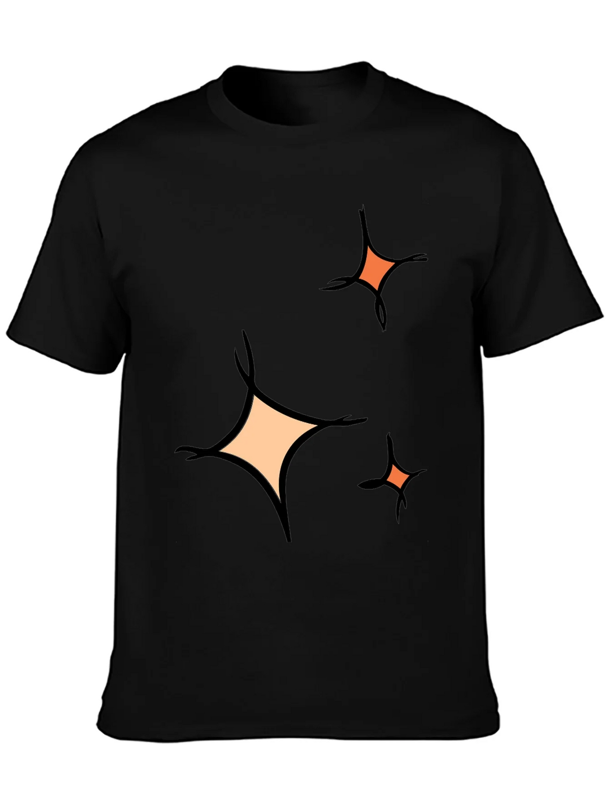 Sparkle Graphic Tee - Black Cotton Blend Casual product image 3