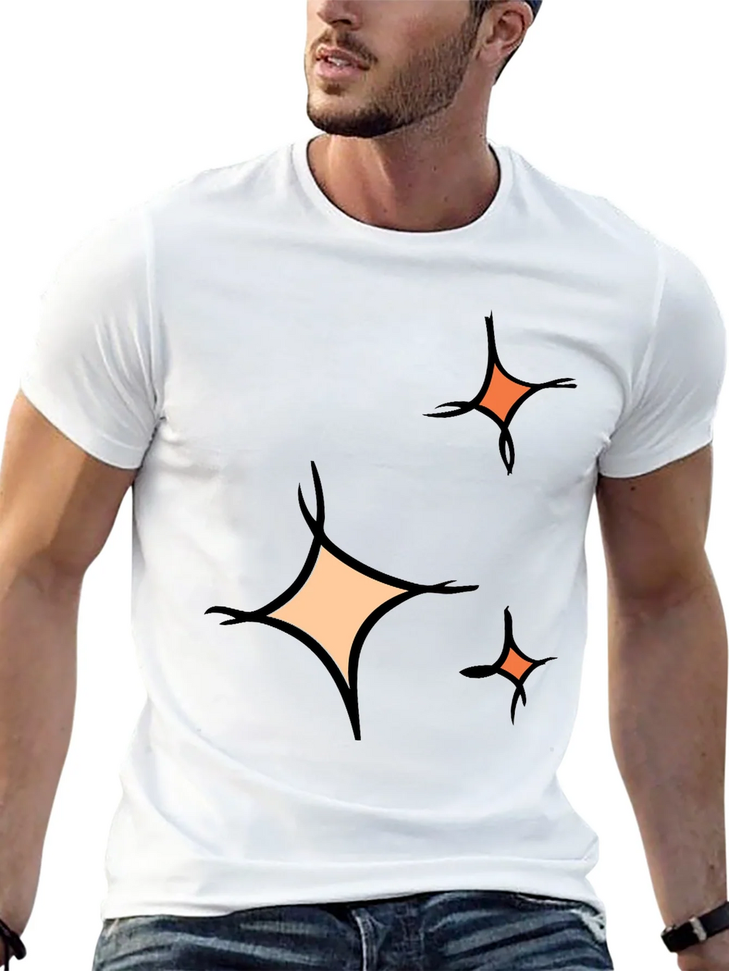 Sparkle Graphic Tee - Black Cotton Blend Casual product image 12