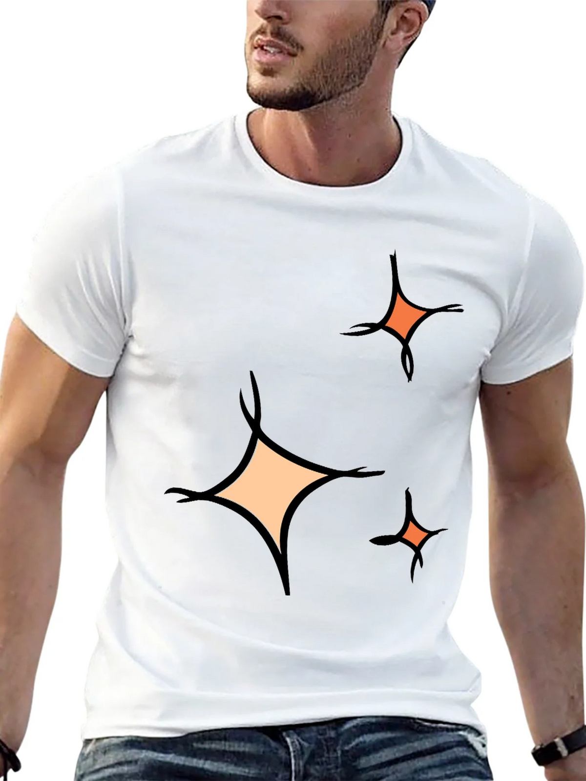 Sparkle Graphic Tee - Black Cotton Blend Casual product image 12