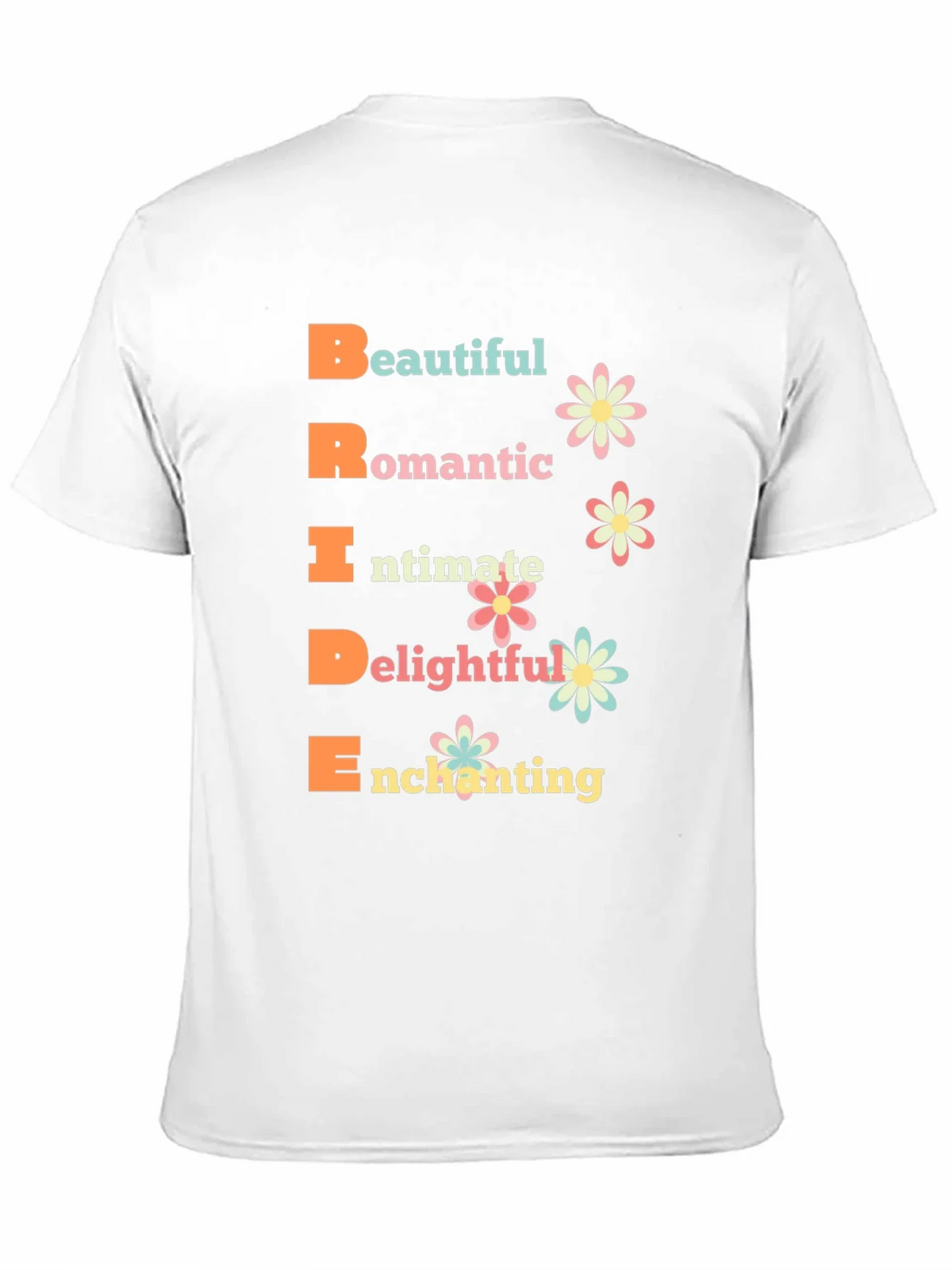 Bride Acronym Graphic T-Shirt - Romantic Wedding Tee product image 10