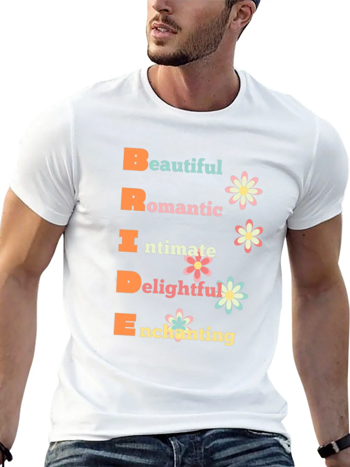 Bride Acronym Graphic T-Shirt - Romantic Wedding Tee product image 12