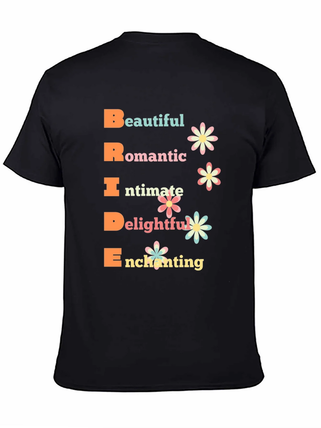 Bride Acronym Graphic T-Shirt - Romantic Wedding Tee product image 4