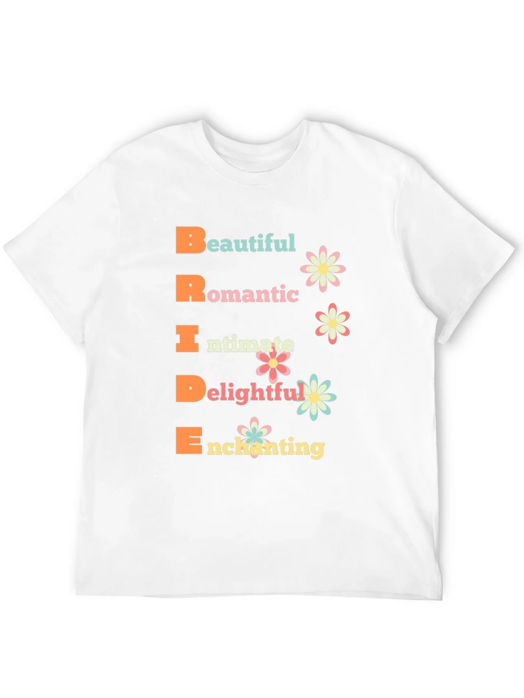Bride Acronym Graphic T-Shirt - Romantic Wedding Tee product image 11