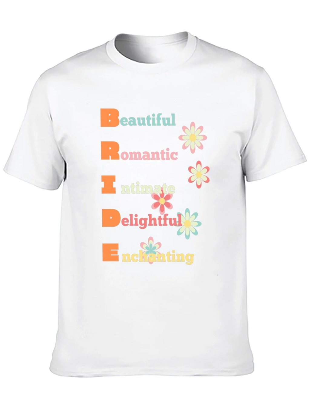 Bride Acronym Graphic T-Shirt - Romantic Wedding Tee product image 9