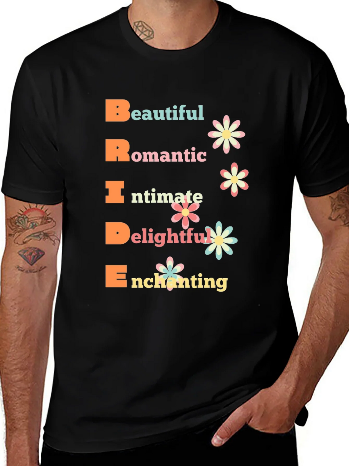 Bride Acronym Graphic T-Shirt - Romantic Wedding Tee product image 1