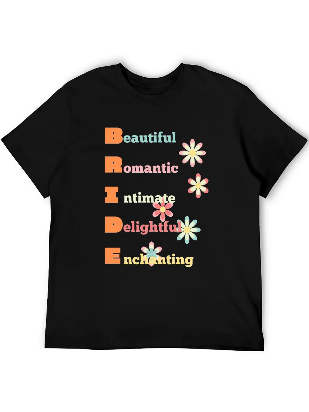 Bride Acronym Graphic T-Shirt - Romantic Wedding Tee product image 5
