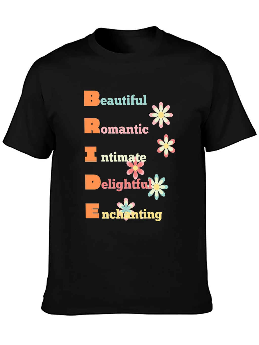 Bride Acronym Graphic T-Shirt - Romantic Wedding Tee product image 3