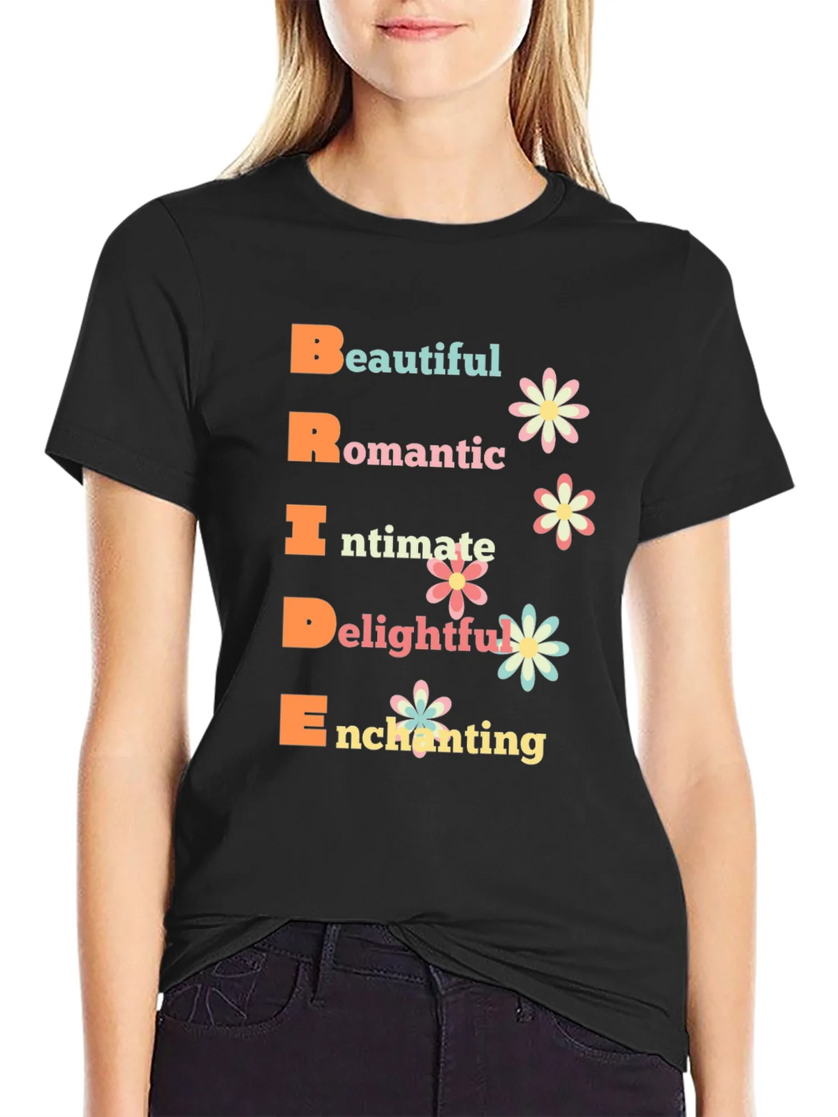 Bride Acronym Graphic T-Shirt - Romantic Wedding Tee product image 2