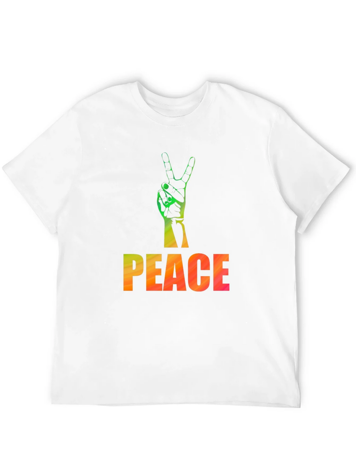Peace Sign Graphic Tee - Black Casual T-Shirt product image 11