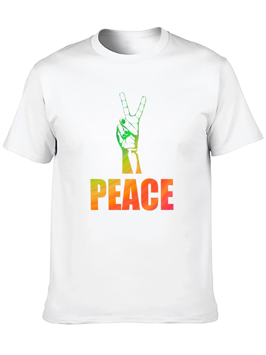 Peace Sign Graphic Tee - Black Casual T-Shirt product image 9