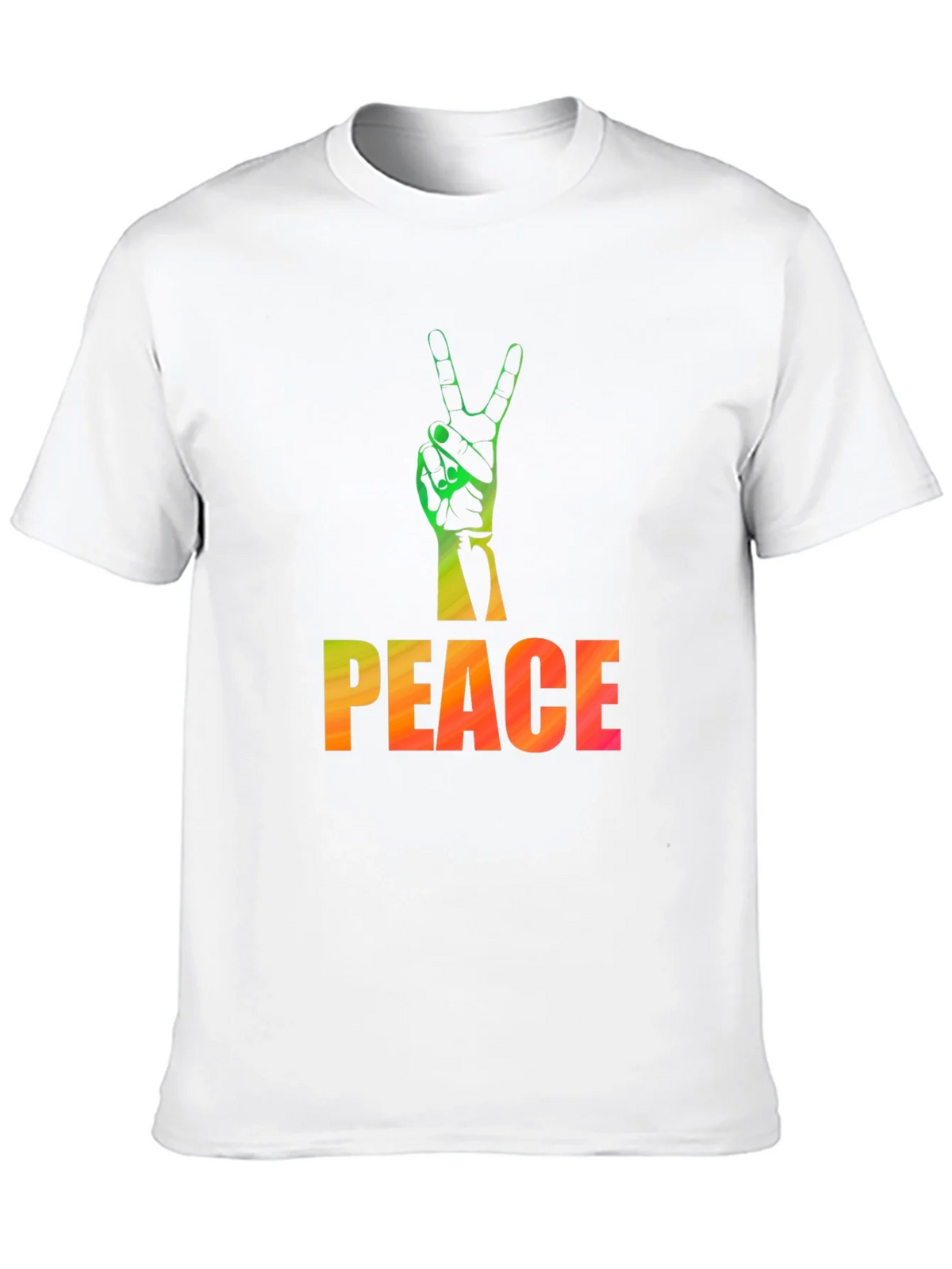 Peace Sign Graphic Tee - Black Casual T-Shirt product image 9