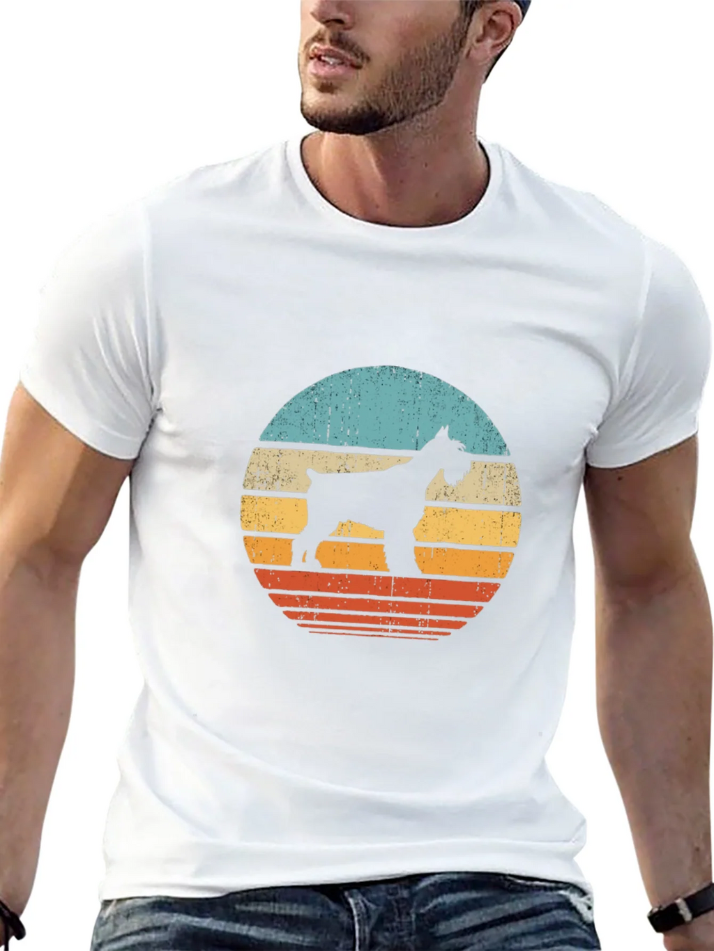 Vintage Schnauzer Sunset T-Shirt | Dog Lover Tee product image 12