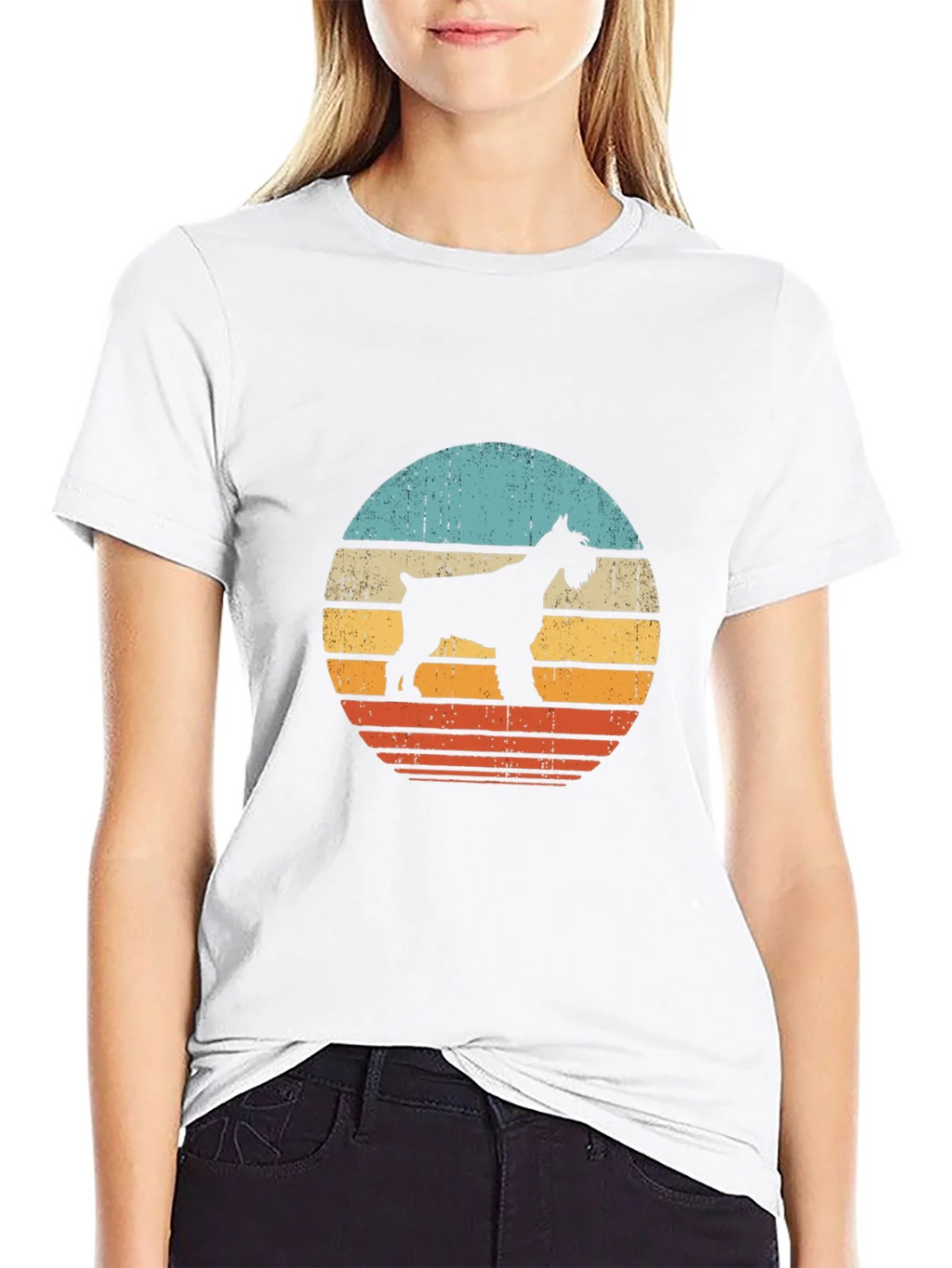 Vintage Schnauzer Sunset T-Shirt | Dog Lover Tee product image 8
