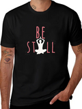 Be Still Yoga Graphic Black T-Shirt product image 1