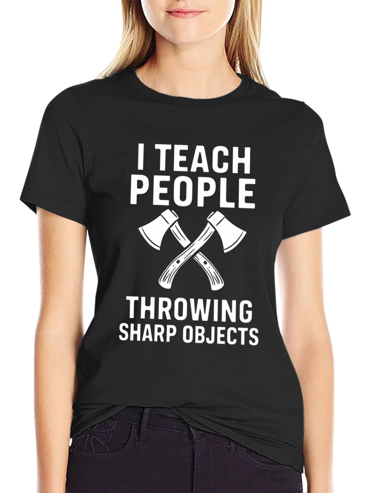 I Teach People Throwing Sharp Objects T-Shirt product image 2