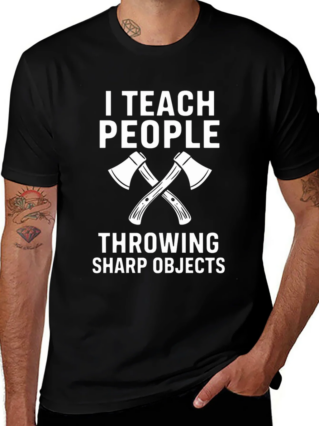 I Teach People Throwing Sharp Objects T-Shirt product image 1