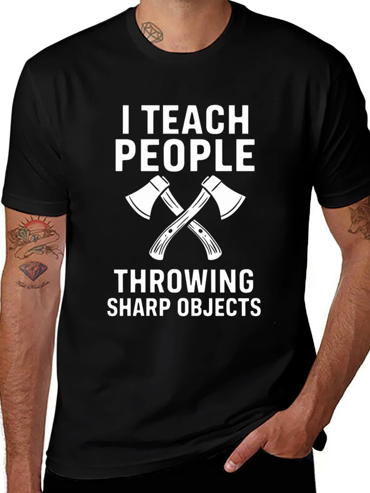 I Teach People Throwing Sharp Objects T-Shirt product image 1