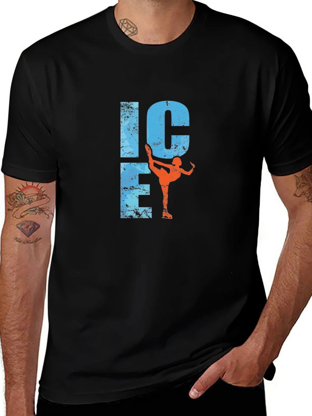 Ice Skating Graphic Tee - Black product image 1