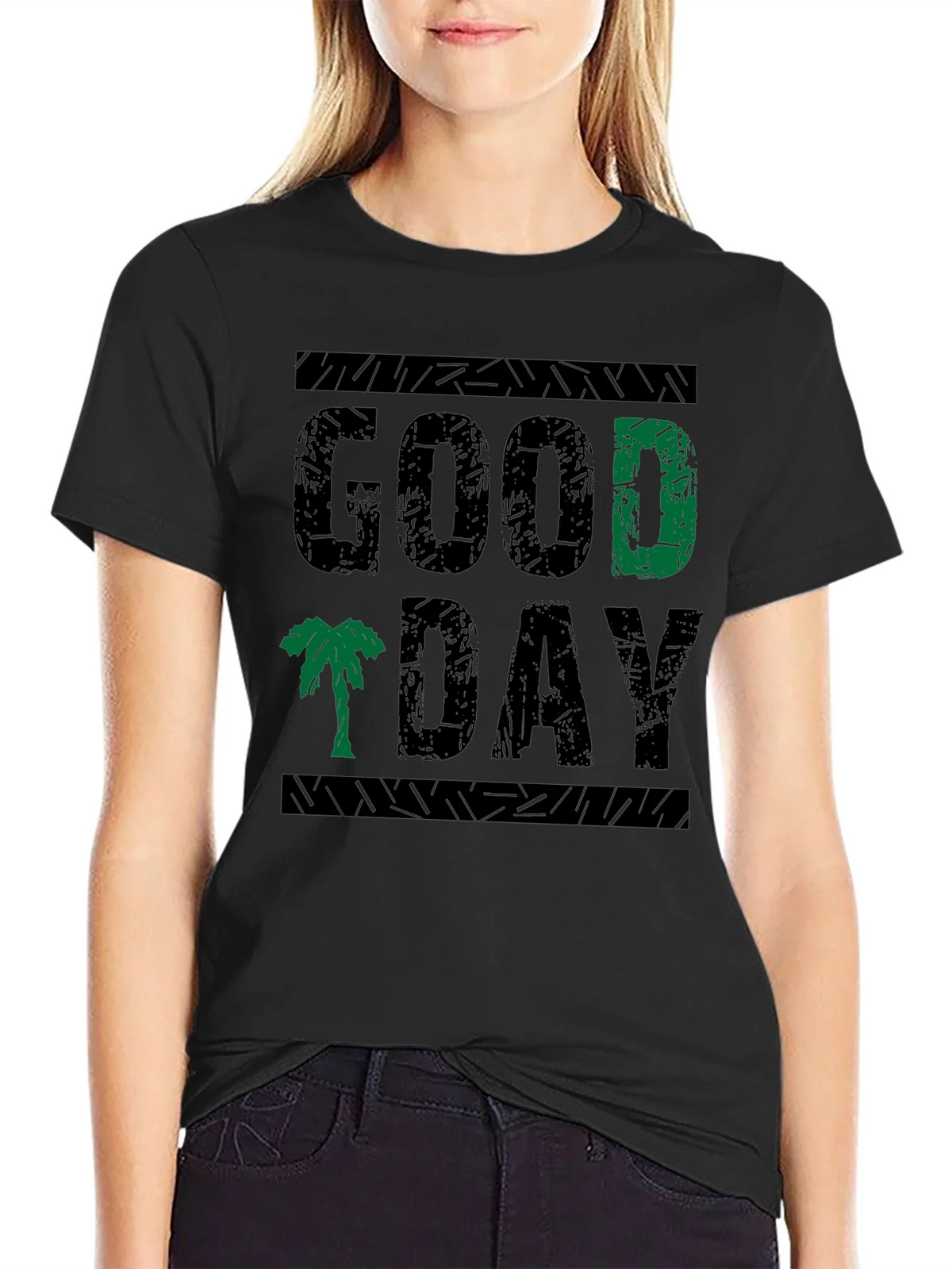Good Day Graphic Print Crew Neck Tee product image 2