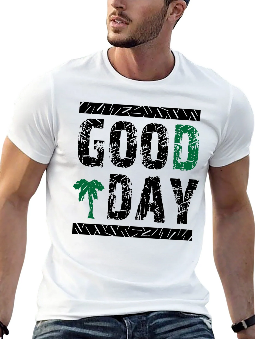 Good Day Graphic Print Crew Neck Tee product image 11