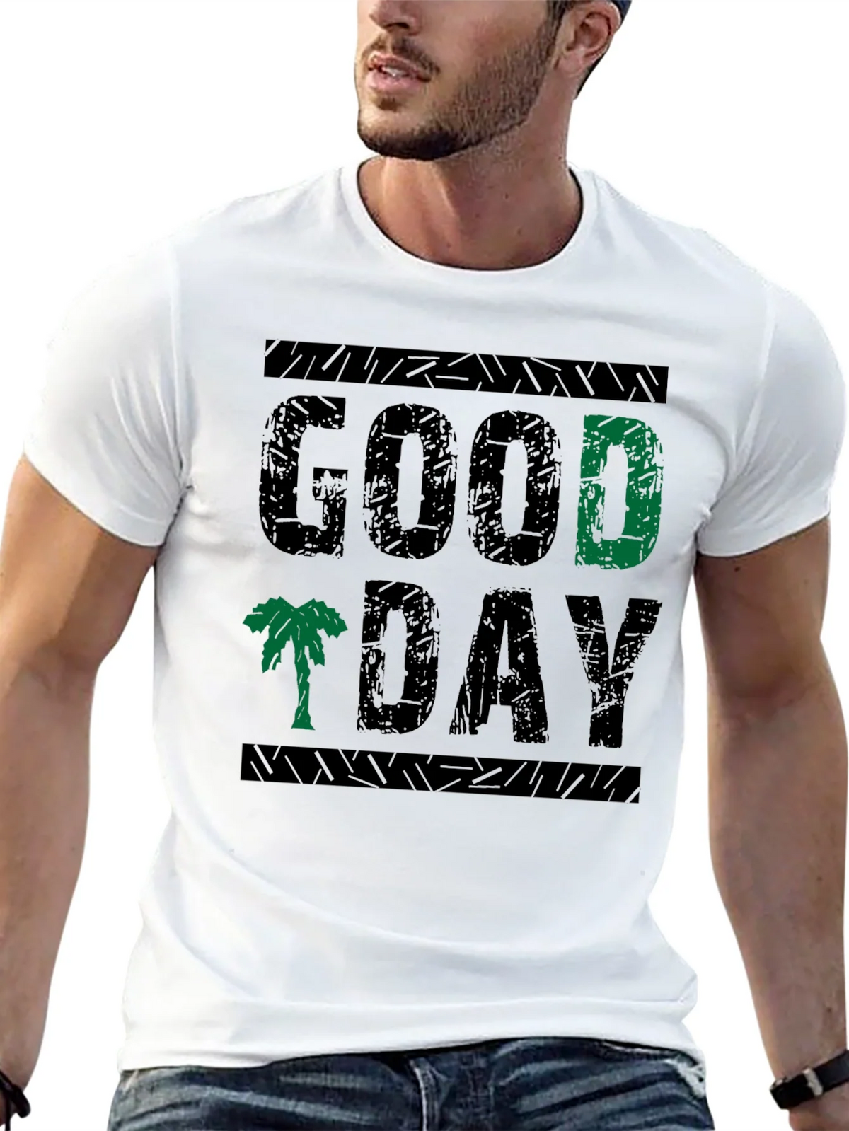 Good Day Graphic Print Crew Neck Tee product image 11