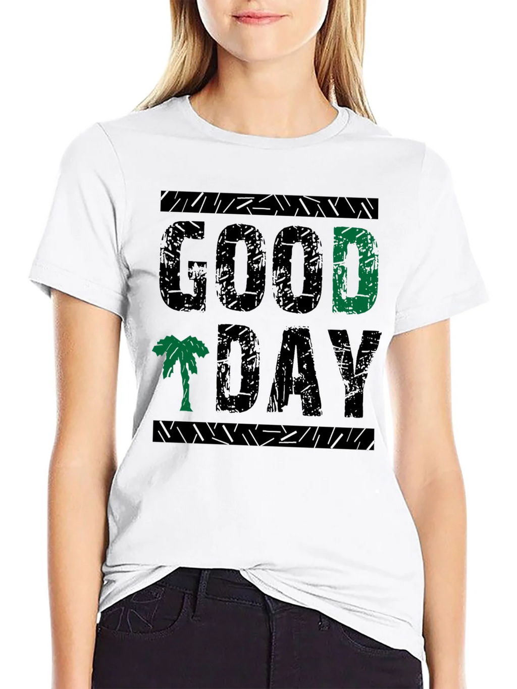 Good Day Graphic Print Crew Neck Tee product image 7