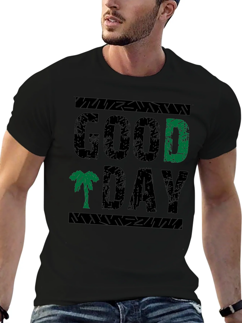 Good Day Graphic Print Crew Neck Tee product image 6