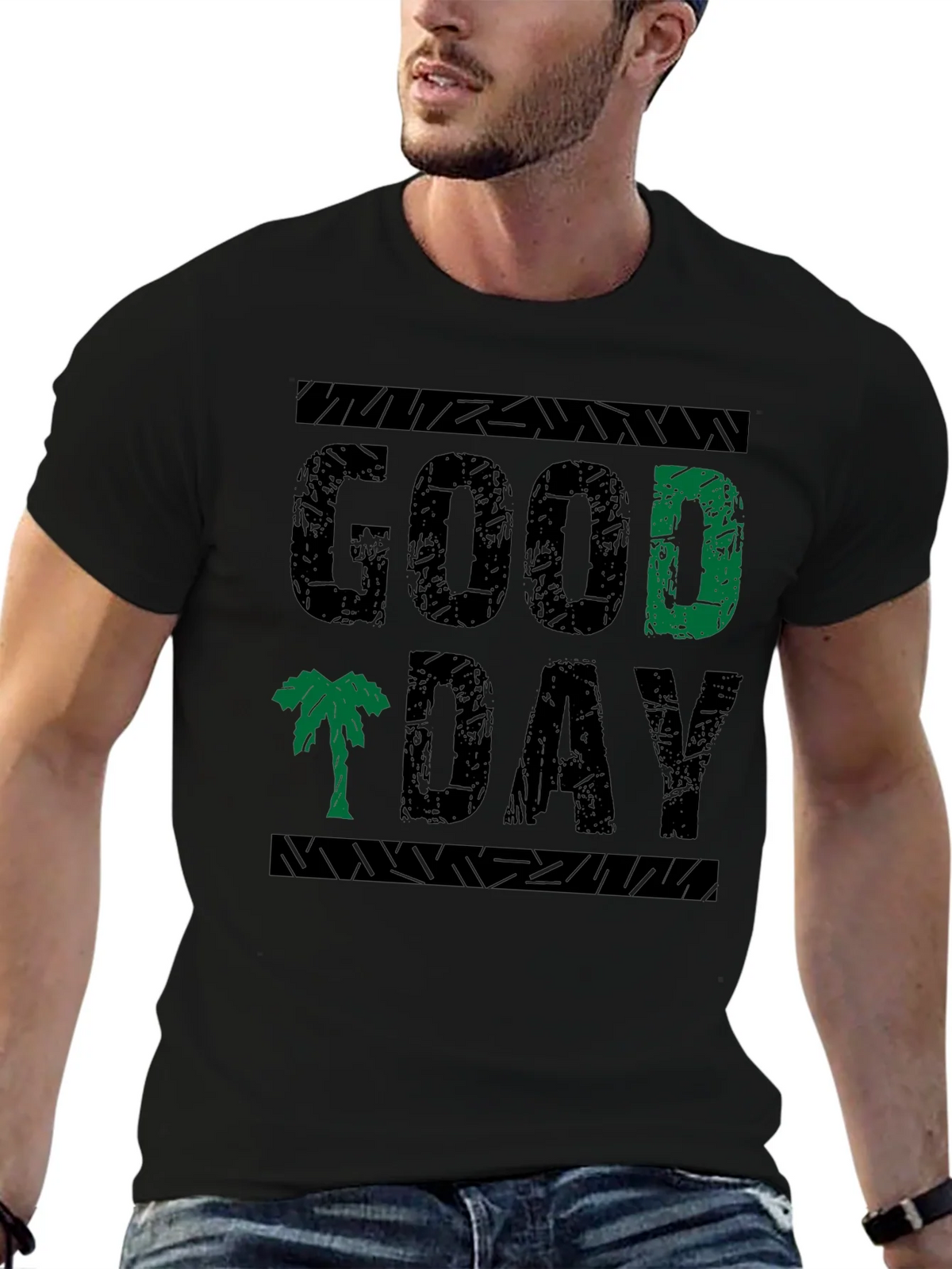 Good Day Graphic Print Crew Neck Tee product image 6
