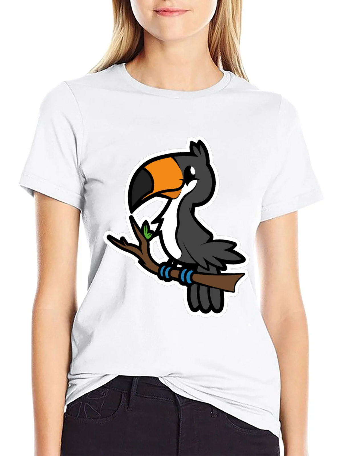 Cartoon Toucan on Branch Graphic T-Shirt product image 8