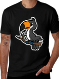 Cartoon Toucan on Branch Graphic T-Shirt product image 1