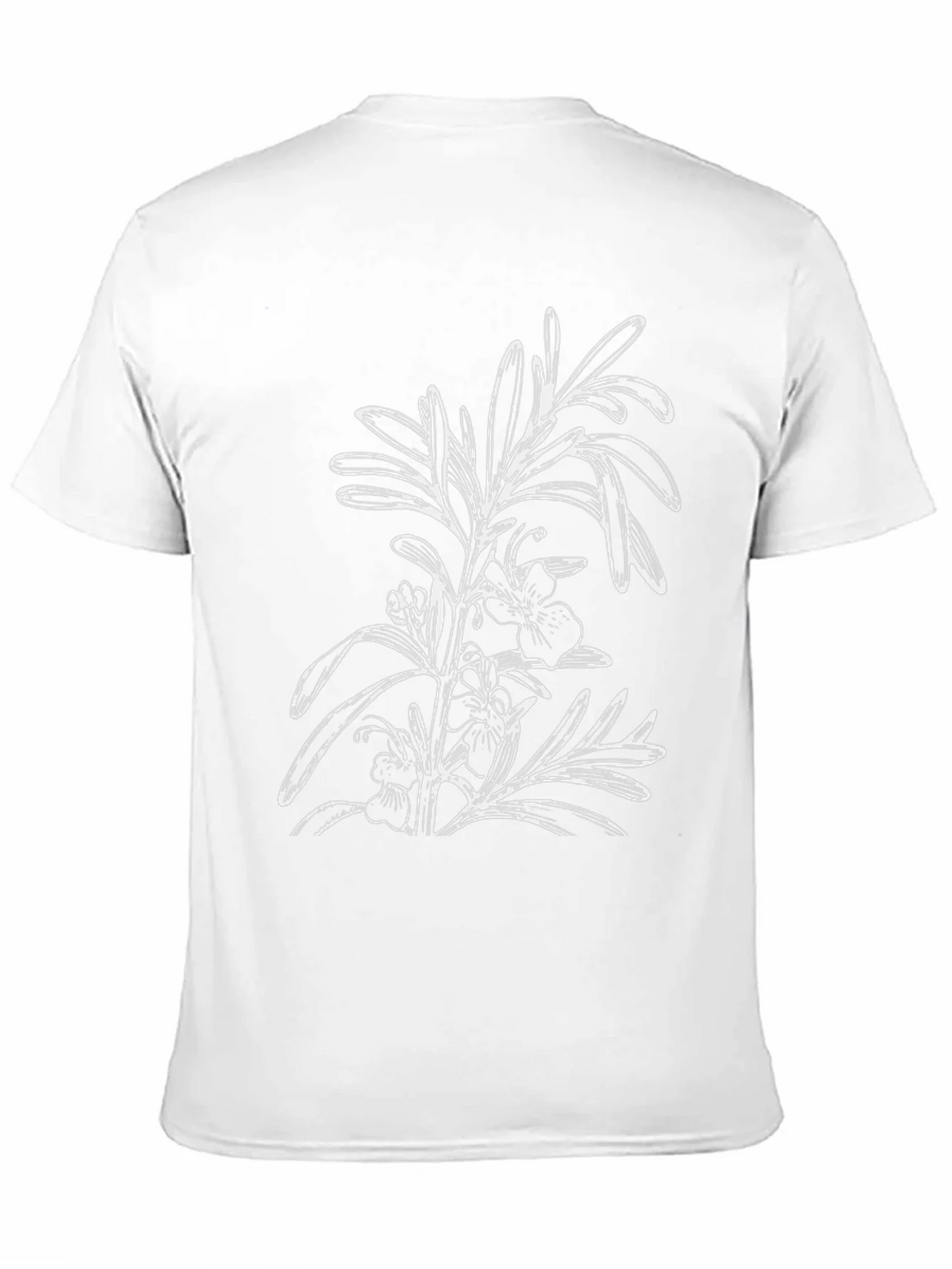 Black T-Shirt with Floral Botanical Graphic product image 10