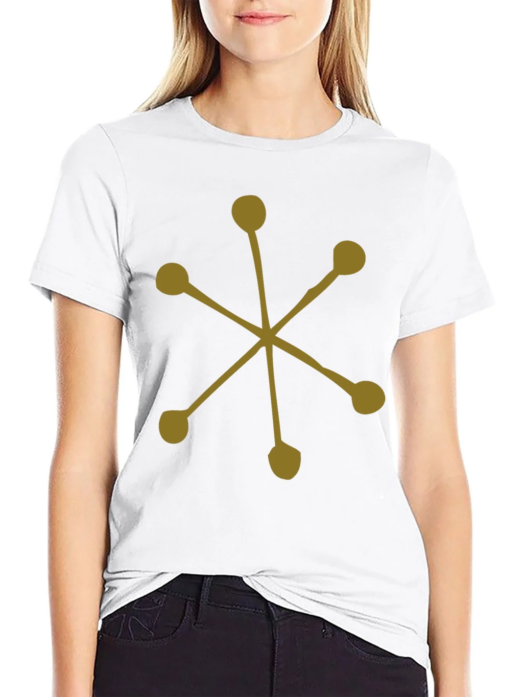Abstract Starburst Graphic Tee - Black Cotton Casual product image 7